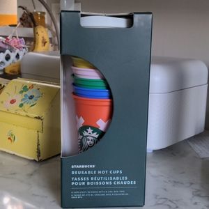 BNIB Starbucks reusable hot cups - set of 6